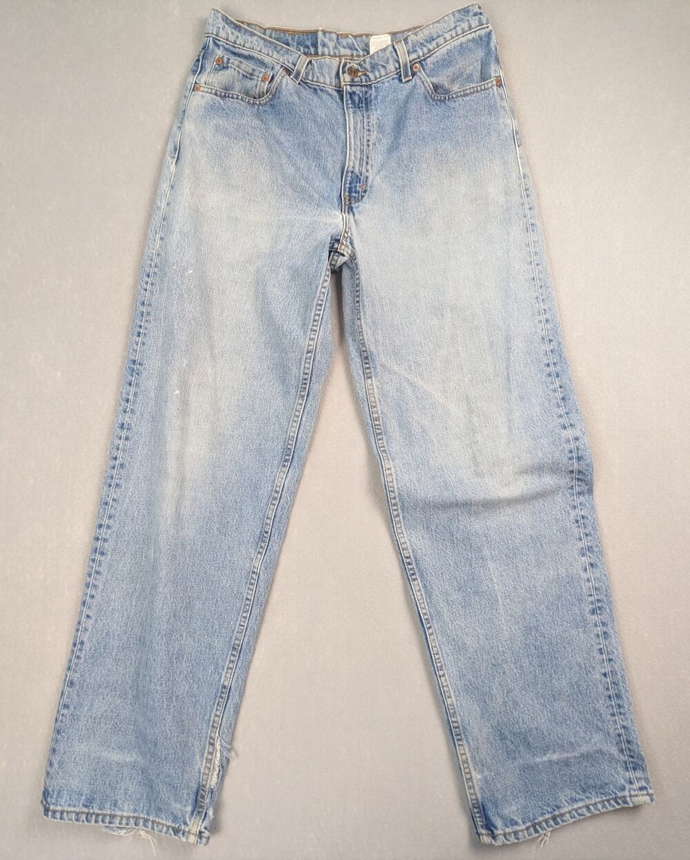 Vintage 90s Levis 567 Jeans 34x34 Made USA Extra Wide Leg Baggy Distressed